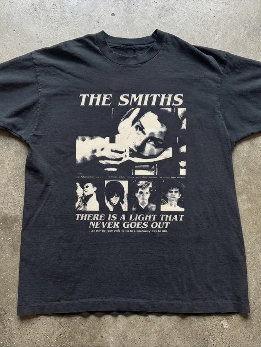 Black Graphic The Smith Band Tee - 'There Is A Light That Never Goes Out'